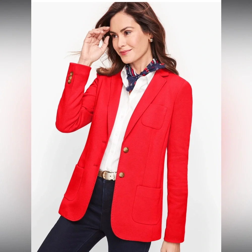 Talbots ABERDEEN PIQUÉ KNIT BLAZER Women’s 10